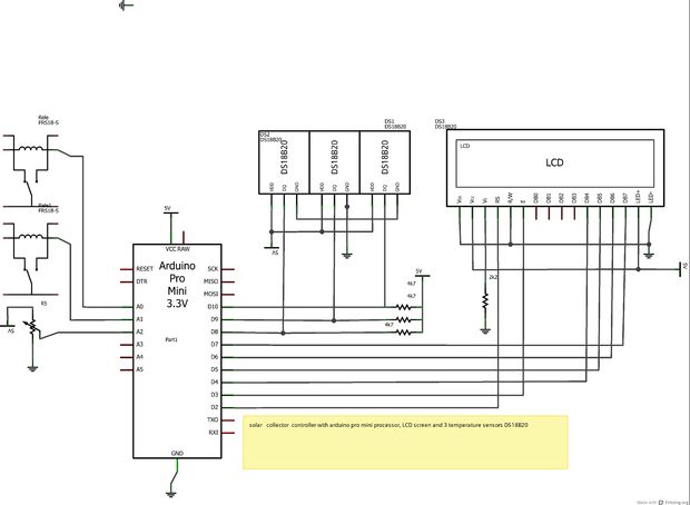 Контроллер солнечного коллектора arduino