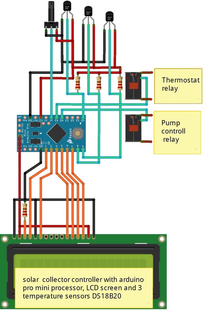 Контроллер солнечного коллектора arduino